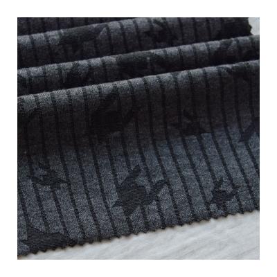 China STRETCH ON TIME DELIVERY POLYESTER BURN-OUT STRIPE SIMPLY DYEED FABRIC KNITTING STRETCH FOR SPORTS USE for sale