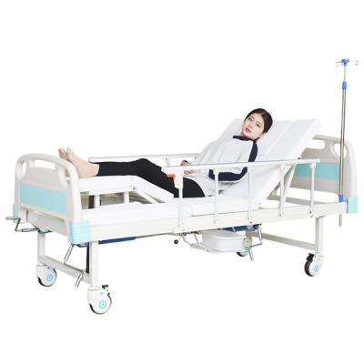 China OEM Camas de hospital dobráveis manuais não escorregadiças cama de hospital de paciente cama de hospital com colchão à venda