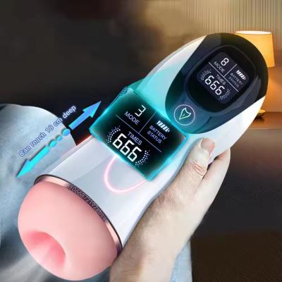 China Mejor vendido Smart Counting Hombre Masturbación Vibración Succión Masturbador Taza Material ABS + TPE en venta