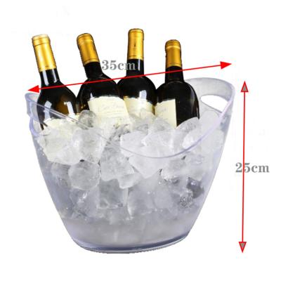 China 2021 Creative Environmentally Friendly Plastic Ice Bucket New Arrivals Picosecond Wine Transparent Plastic Ice Bucket Viable New Large Ice Bucket for sale