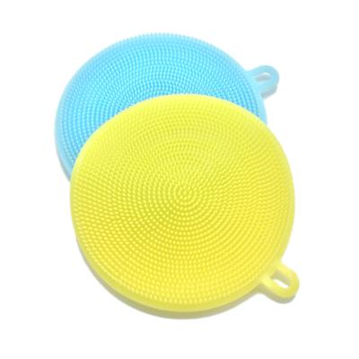 China Sustainable Silicone Sponge Dish Wash Kitchen Scrubber, Universal Sponges Non Stick Smart Kitchen Cleaning Instruments Sweep Accessories for sale