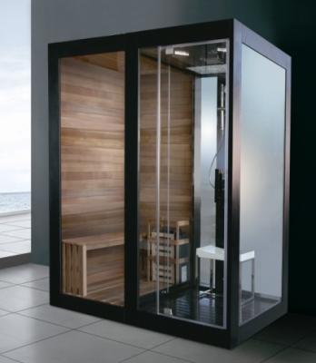 China With Frame New Design 1.8 Meter Black Steam Bath With Sauna M-8287 for sale