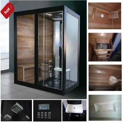 China 2018 new design computer control panel steam cabin and sauna combo single steamer wooden box for sale