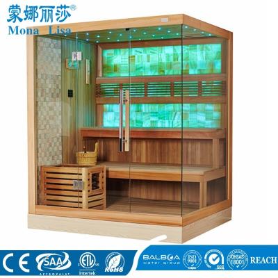 China Traditional Computer Control Panel Monalisa Sauna Room With Decelling LED Lights Dry Saunas M-6048 for sale