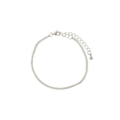 China Vintage factory direct sales silver chain personality fashion simple classic soft temperament flashing exquisite daily bracelet for sale