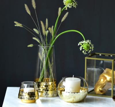 China Eco-friendly decorative brass vase for wedding flower arrangement and home decoration for sale