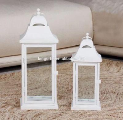 China Eco - Friendly White Lanterns Candle Holders For Weddings Metal Home Decoration Eco - Friendly Iron Brown Or White Cardboard , Customized Accepted for sale