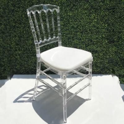 China Clear Napoleon Chairs 2020 Wedding Chairs Plastic Acrylic For Outdoor Event Party Ceremony Decoration 1 Color PU Cushion Concealed 100 for sale