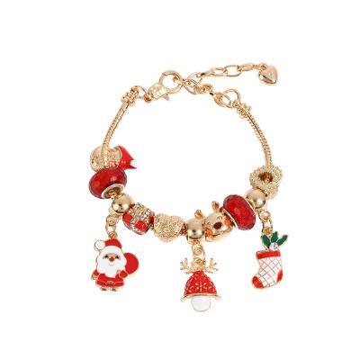 China New Santa Claus Christmas Tree Bracelet TRENDY European and American Style Christmas Jewelry for sale