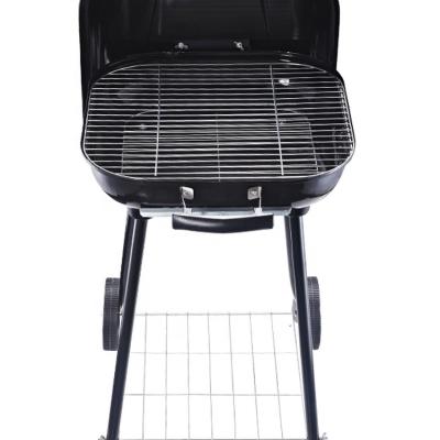 China Easily Assembled Good Quality Steel Charcoal Trolley Low Price Mobility BBQ Grill For 3-5 People for sale