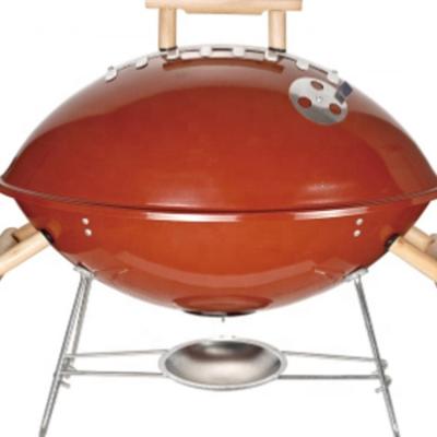 China Easily Assembled Delicacy Promotional BBQ Oval Shape Charcoal Barbecue Outdoor Grill With Bakelite Handles for sale