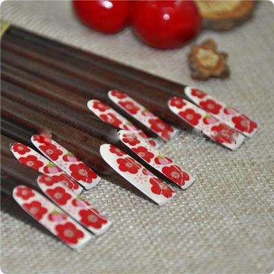 China Viable pink Sakura tensoge chopsticks and spoon gift set custom printed high quality natural wood Japanese and Korea for sale