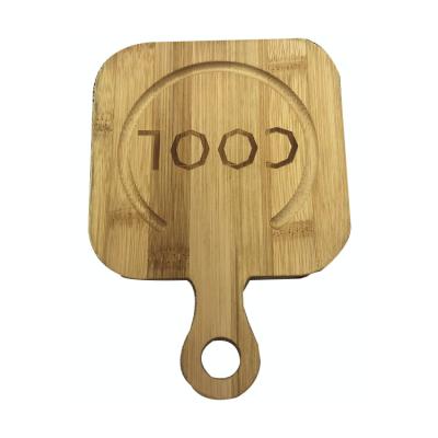 China Sustainable Natural Biodegradable Bamboo Square Custom Wooden Coaster With Handle for sale