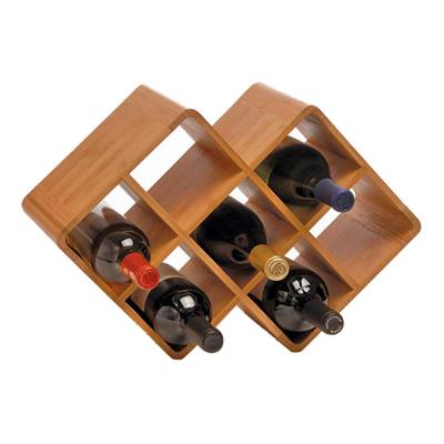 China Sustainable bamboo is strong and durable novelty wine rack for sale