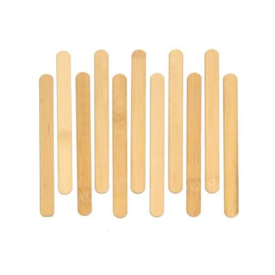 China Sustainable Disposable Popsicle Stick Spoon Flavored Flat Sticks Bamboo Ice Cream Stick 190mm Flexible Craft for sale