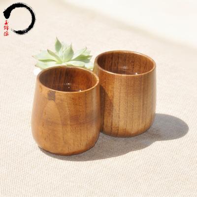 China Sustainable Pure Natural Wooden Water Cup Drink Mug for sale