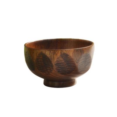 China Exquisite and sustainable craft style carving wood bowl for sale