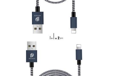 China Blue IPhone Lightning Cable Aluminum Alloy Connector Braided Wire For IPad for sale