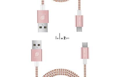 China Pink Micro Usb Charging Cable USB 2.0 Nylon Braided Wire 100CM 20CM for sale