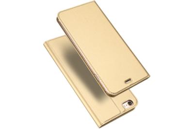 China Professional  Gold Iphone 6 Leather Flip Case , PU Leather Iphone Flip Phone Case for sale