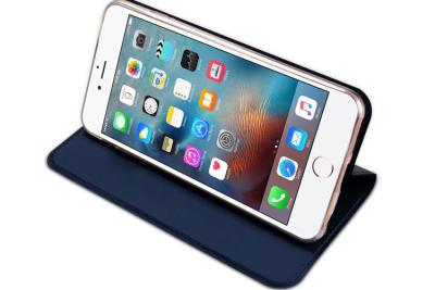 China Obscuridade magro da tampa da aleta de Iphone - azul, ímã de couro Kickstand do caso de Iphone 5 à venda