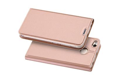 China Rose / Gold Xiaomi Phone Case PU Leather Card Slot Magnetic For Redmi 4X for sale