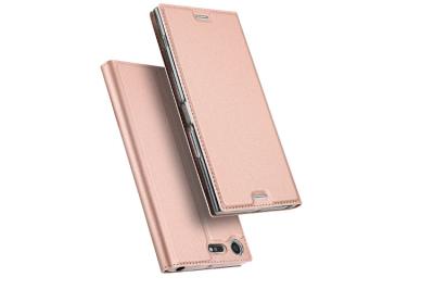 China Ímãs superiores luxuosos de Kickstand da ranhura para cartão do plutônio da tampa de Sony XZ do ouro de Rosa à venda