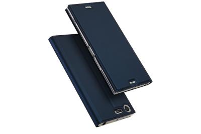 China Premium PU Sony Xperia XZ Cover Blue With Stand Function Magnets / Card Slot for sale