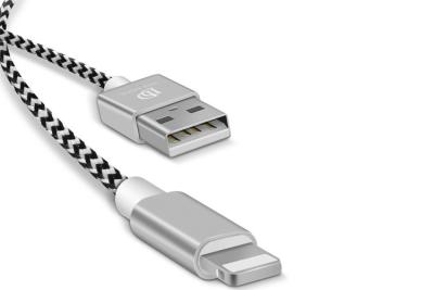 China Nylon Braided IPhone Lightning Cable USB 2.0 Sync For Fast Charge CE Approved for sale