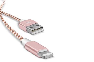 China 8 Pin Iphone USB Lightning Cable Pink Data Transfer Sync Fast Charge 100cm 20cm Lengths for sale