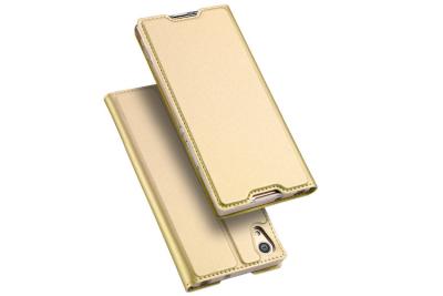 China Durable Gold Sony Phone Covers XA1 Ultra Magnets PU With Stand Function for sale