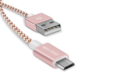 China 100cm / 20cm High Speed USB Cable , Fashion Pink Mobile Data Cable USB 2.0 for sale