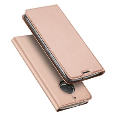 China Rose Gold Dux Ducis Mobile Leather Flip Phone Case Moto G5s Plus With Stand for sale