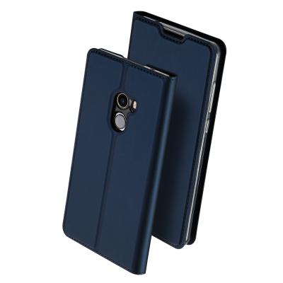 China Shockproof Xiaomi Mix 2 Case , Blue Color PU Leather Phone Case With Magnet for sale