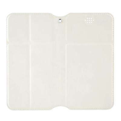 China White 5.5 Inch Universal Phone Case / Leather Cell Phone Cases With Stand Function for sale