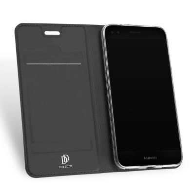 China Grey Color Huawei P9 Lite Cover , Mini Huawei Y6 Flip Cover With Card Slot for sale