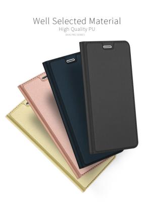 China Xiaomi Y1 PU Leather Case , Dark Grey Mobile Flip Cover With Card Slot for sale