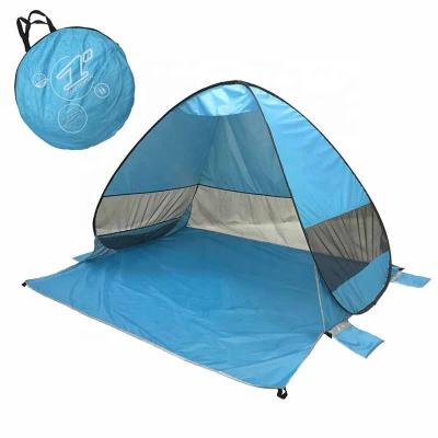 China Diagonal Tether Type Sunscreen Beach Shade Quick Freezing Beach Tent Portable Windproof Sunshade Tent for sale