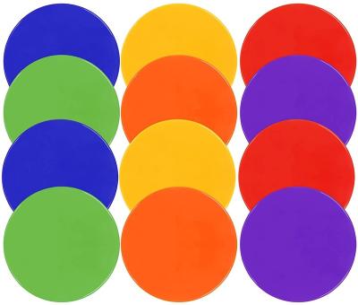 China Running Rubber Sports Dots Floor Spots Agility Markers Dots Flat Cones Non Slip Football Spot Markers 9inch 10inch 12pcs Agility Markers For Kids for sale