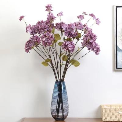 China New Design High Quality Blue Silk Wedding Home Decoration Wedding Party Hydrangeas Artificial Flowers For Holiday Decoration for sale