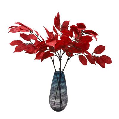 China Wedding Outdoor Factory High Quality Artificial Ceiling Decoration Crepe Myrtle Leaf Large For Wedding And Party Decoration for sale