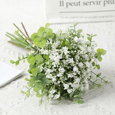 China High quality party wedding home decoration the most popular artificial gypsophila flower bud leaf bouquet for hotel home decoration for sale