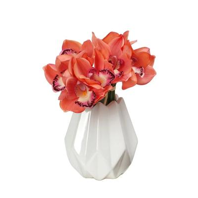 China New Design Real Wedding Decotation Artificial Flowers Wholesale Cattleya Latex Orchid Touch Bouquet For Centerpieces Wedding Home for sale