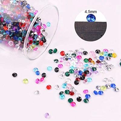 China Color Changing Acrylic Wedding Table Scatter Confetti Crystals Diamonds Decorations for sale