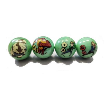 China Game Shooter Round 16mm 25mm Toy Playing Glass Marbles Printed Marble Ball For Kids Supermarket Promotion for sale