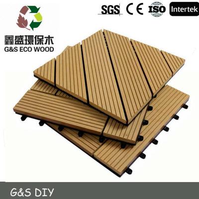 China Garden gswpc DIY Floor Tiles/WPC DIY Decks/outdoor plastic wood wpc diy deck tiles for sale