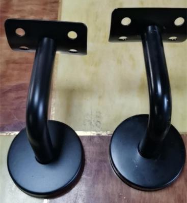 China Staircase Powder Coated Matt Black 201 Stainless Steel Handrail Brackets for sale