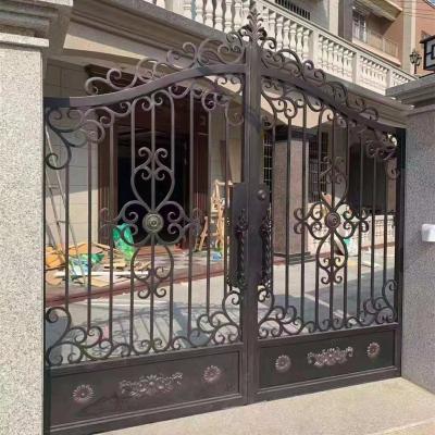 China OUYA Design and Manufacture Main Gate Iron Gate High Quality Viable Ornamental Design for sale