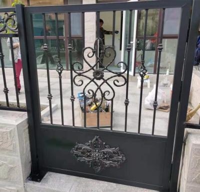 China OUYA Garden Gate Small Back Yard Iron Gate Simple Ornamental Design for sale