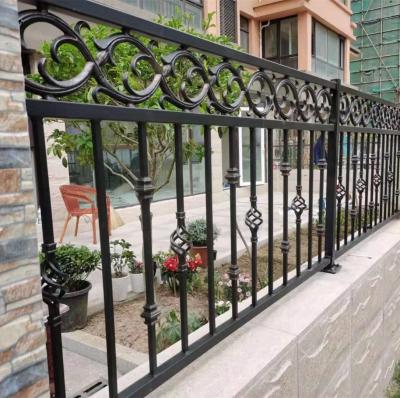 China OUYA Simple Garden Wrought Iron Panels Ornamental Fence for sale